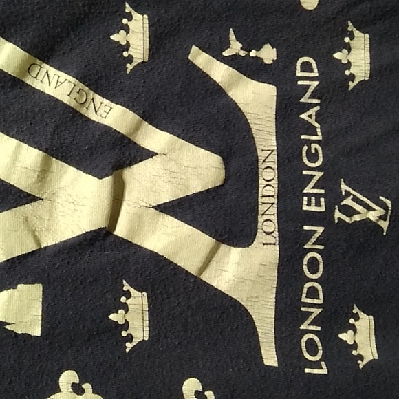 FINAL SALE! Vintage London England Crop Top Light Wash Wear XL - Picture 2 of 6